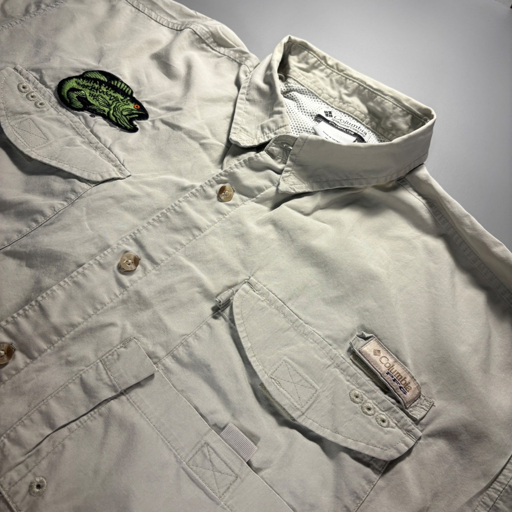 Columbia PFG Florida State Seminoles Fishing Shirt XL Bass Patch